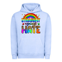 Pigment Grape Ice straight against hate Urban Hoodie - Zillion Design Studio
