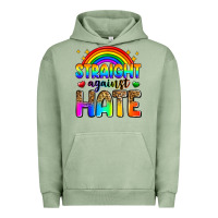 Pigment Oil Green straight against hate Urban Hoodie - Zillion Design Studio