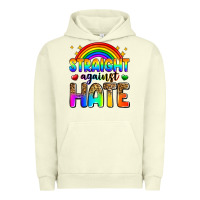 Pigment Pistachio straight against hate Urban Hoodie - Zillion Design Studio