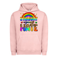 Pigment Salmon straight against hate Urban Hoodie - Zillion Design Studio