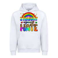 White straight against hate Urban Hoodie - Zillion Design Studio