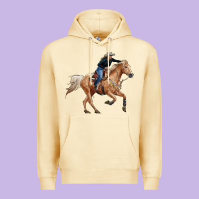 Horse Body With Cowgirl Premium Hoodie Designed By Ranaportraitstore