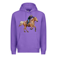 Purple horse body with cowgirl Premium Hoodie - RanaPortraitStore