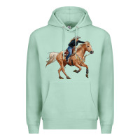 Seafoam horse body with cowgirl Premium Hoodie - RanaPortraitStore
