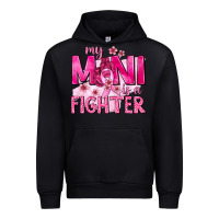 Black My Mini Is a Fighter with Ribbon Urban Hoodie - texasbilliewilder