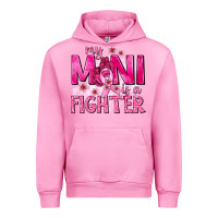 Fuchsia Pink My Mini Is a Fighter with Ribbon Urban Hoodie - texasbilliewilder