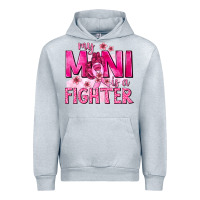 Heather Grey My Mini Is a Fighter with Ribbon Urban Hoodie - texasbilliewilder