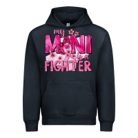 Navy My Mini Is a Fighter with Ribbon Urban Hoodie - texasbilliewilder