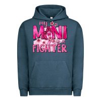 Pigment Midnight Navy My Mini Is a Fighter with Ribbon Urban Hoodie - texasbilliewilder