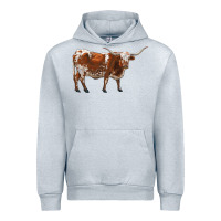 Heather Grey longhorn Urban Hoodie - RanaPortraitStore