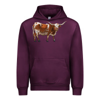 Mauve Wine longhorn Urban Hoodie - RanaPortraitStore
