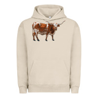 Pigment French Oak longhorn Urban Hoodie - RanaPortraitStore