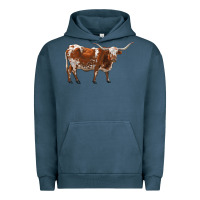Pigment Midnight Navy longhorn Urban Hoodie - RanaPortraitStore
