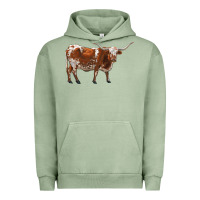 Pigment Oil Green longhorn Urban Hoodie - RanaPortraitStore