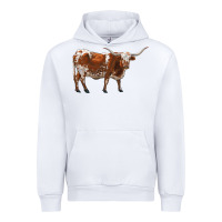 White longhorn Urban Hoodie - RanaPortraitStore