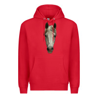 Red horse head Premium Hoodie - RanaPortraitStore