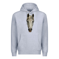 Heather Grey horse head Premium Hoodie - RanaPortraitStore