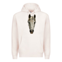 Pale Pink horse head Premium Hoodie - RanaPortraitStore