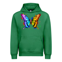 Emerald rainbow butterfly Urban Hoodie - Zillion Design Studio