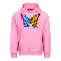 Fuchsia Pink rainbow butterfly Urban Hoodie - Zillion Design Studio