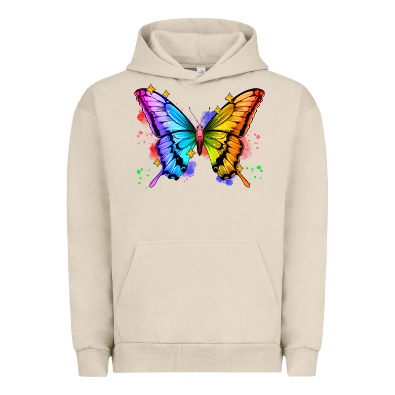 Rainbow Butterfly Urban Hoodie by Zillion Design Studio | Teevron