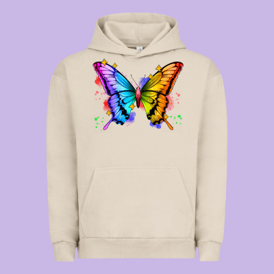 Rainbow Butterfly Urban Hoodie Designed By Zillion Design Studio
