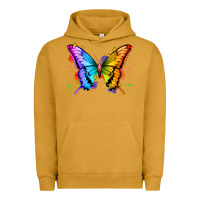 Pigment Peanut Butter rainbow butterfly Urban Hoodie - Zillion Design Studio