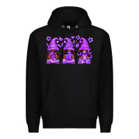 Black Domestic Violence Warrior Afro Gnomes Premium Hoodie - texasbilliewilder