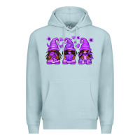 Blue Mist Domestic Violence Warrior Afro Gnomes Premium Hoodie - texasbilliewilder