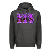 Charcoal Heather Domestic Violence Warrior Afro Gnomes Premium Hoodie - texasbilliewilder