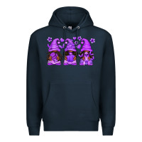 Navy Domestic Violence Warrior Afro Gnomes Premium Hoodie - texasbilliewilder