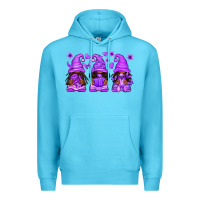 Ocean Blue Domestic Violence Warrior Afro Gnomes Premium Hoodie - texasbilliewilder