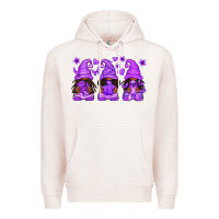 Pale Pink Domestic Violence Warrior Afro Gnomes Premium Hoodie - texasbilliewilder