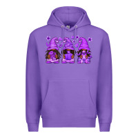 Purple Domestic Violence Warrior Afro Gnomes Premium Hoodie - texasbilliewilder