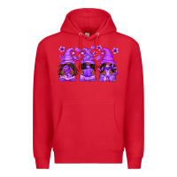Red Domestic Violence Warrior Afro Gnomes Premium Hoodie - texasbilliewilder