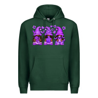 Sports Green Domestic Violence Warrior Afro Gnomes Premium Hoodie - texasbilliewilder