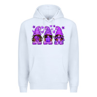 White Domestic Violence Warrior Afro Gnomes Premium Hoodie - texasbilliewilder