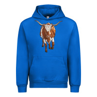Cobalt longhorn cow Urban Hoodie - RanaPortraitStore