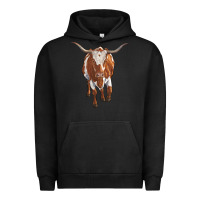 Pigment Black longhorn cow Urban Hoodie - RanaPortraitStore