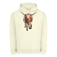 Pigment Pistachio longhorn cow Urban Hoodie - RanaPortraitStore