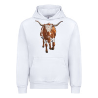White longhorn cow Urban Hoodie - RanaPortraitStore