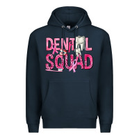 Navy Dental Squad with Teeth Premium Hoodie - texasbilliewilder