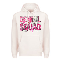 Pale Pink Dental Squad with Teeth Premium Hoodie - texasbilliewilder