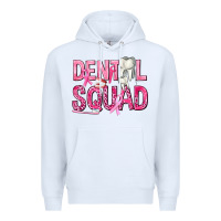 White Dental Squad with Teeth Premium Hoodie - texasbilliewilder