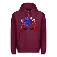 Burgundy 4th of july unicorn Premium Hoodie - Zillion Design Studio