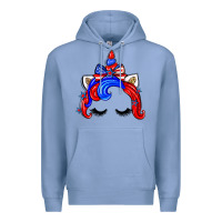 Colony Blue 4th of july unicorn Premium Hoodie - Zillion Design Studio