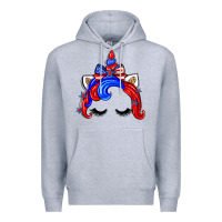 Heather Grey 4th of july unicorn Premium Hoodie - Zillion Design Studio