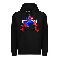 Black 4th of july unicorn Premium Hoodie - Zillion Design Studio