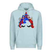 Blue Mist 4th of july unicorn Premium Hoodie - Zillion Design Studio