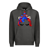 Charcoal Heather 4th of july unicorn Premium Hoodie - Zillion Design Studio